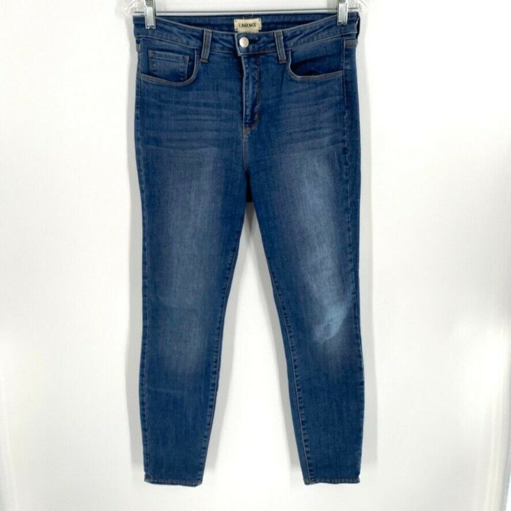 L'Agence Margot‎ Skinny High Rise Jeans Blue Light Vintage Wash 29